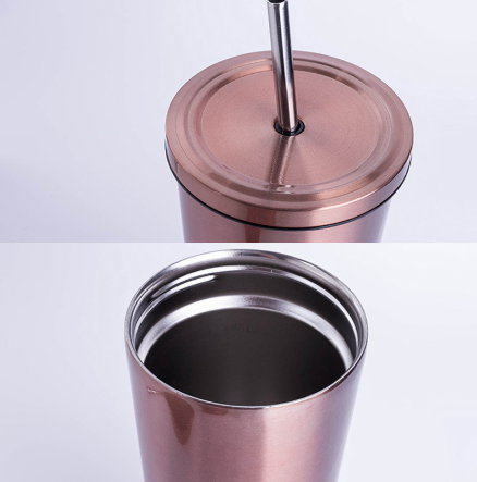 500ML Stainless Steel Tumbler with Straw Lids