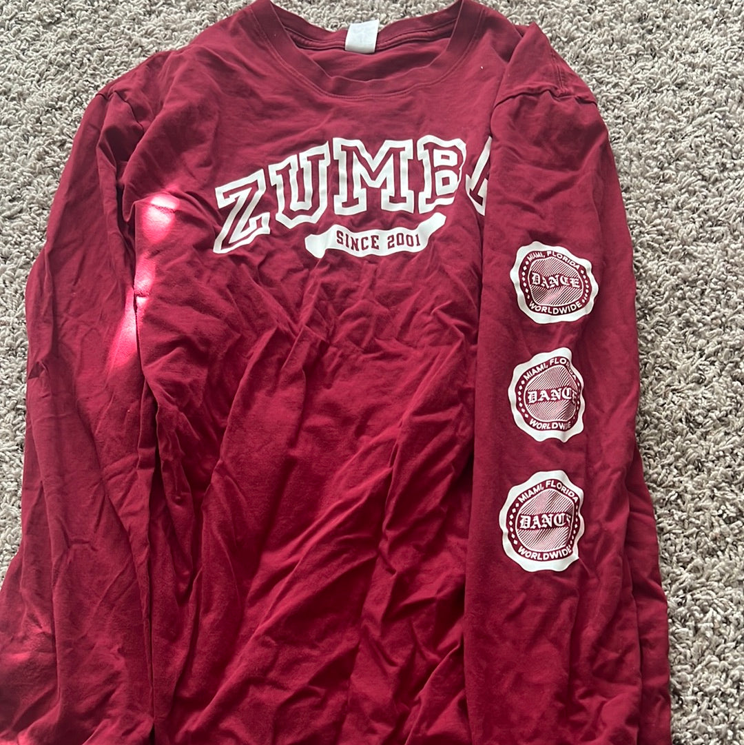 Maroon Zumba long sleeve