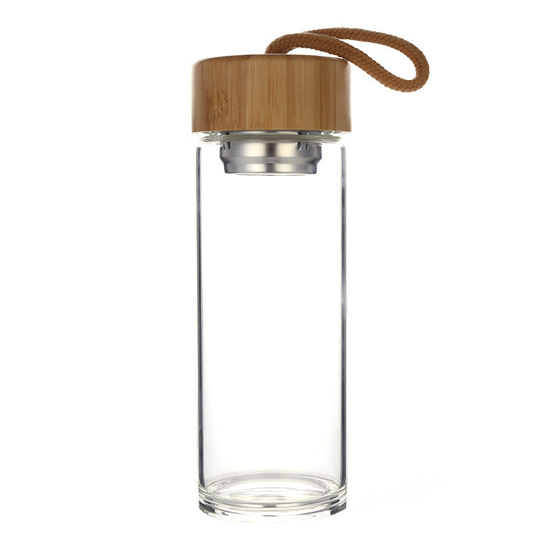 Single Layer European Style Bamboo Lid Portable Cup