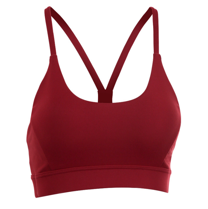 Triangle Racerback Mesh Push Up Sports Bra Top