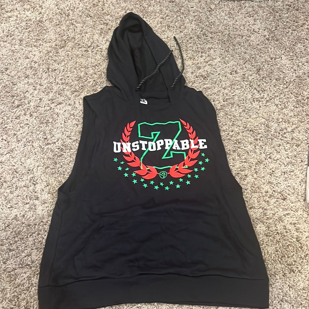 Unstoppable Zumba sleeveless hoodie