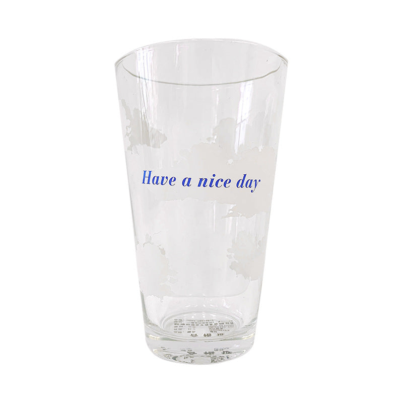 Glass Tumbler with straw
