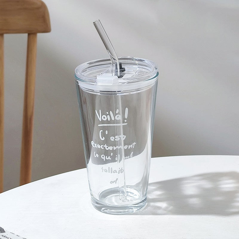 Household Glass Cup With Lid