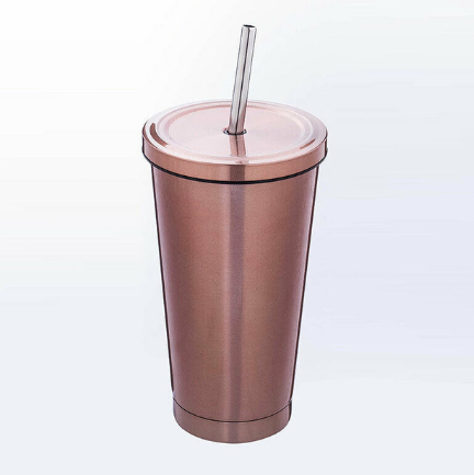 500ML Stainless Steel Tumbler with Straw Lids